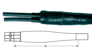 Для соединения экранированных 1-жильных кабелей с пластмассовой изоляцией с кабелями с бумажной изоляцией в общей оболочке на напряжение 6-10кВ